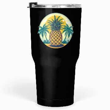 Discover Classic Pineapple and Palm Trees Tumblers 30 Oz