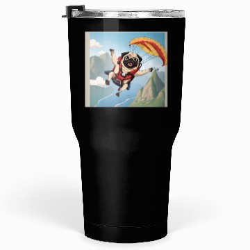 Discover A pug skydiving Tumblers 30 Oz