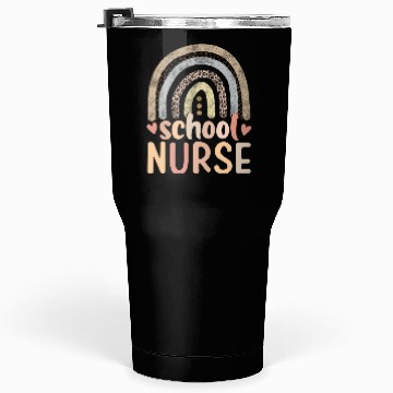 Discover Rainbow Leopard Print School Nurse Back To School Tumblers 30 Oz