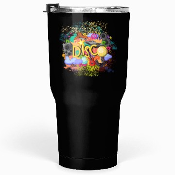 Discover Vector Disco Theme Guitar Piano Song Drum Speaker Tumblers 30 Oz