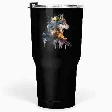 Discover Wolf Print, Cosmic Wolves, Animal Print, Cosmos Tumblers 30 Oz