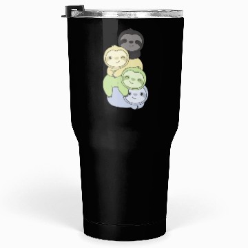 Discover Cassgender Flag Pride Lgbtq Cute Sloth Tumblers 30 Oz