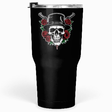 Discover Skeleton Roses Guitar Guns Skull Roses Tumblers 30 Oz