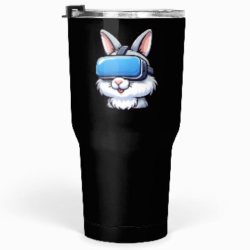 Discover VR Gamer Bunny: Digital Gaming Adventure Tumblers 30 Oz