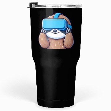 Discover Sloth as VR Gamer: Cool and Digital Tumblers 30 Oz