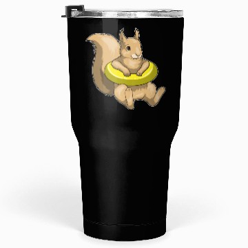 Discover Squirrel Swimming Swim ring Tumblers 30 Oz