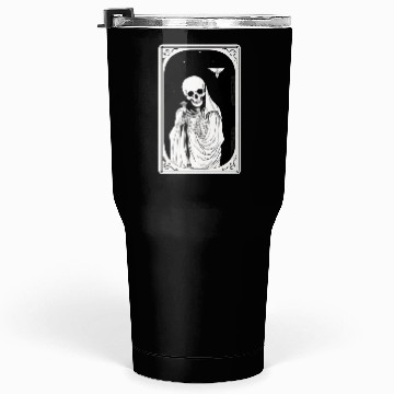Discover Skeleton Tarot Card Reader Astrology Occult Tumblers 30 Oz