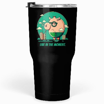 Discover Live in the Moment Pig Tumblers 30 Oz