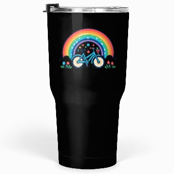 Discover Bicycle and rainbow Tumblers 30 Oz