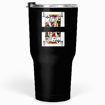 Discover Playing card clover king with banner space Tumblers 30 Oz
