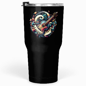 Discover Rhythmic Echoes: The Artistic Symphony Tumblers 30 Oz