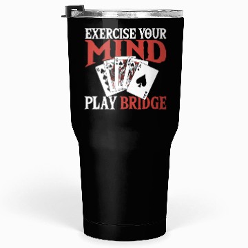 Discover Exercise Your Mind Play Bridge Tumblers 30 Oz