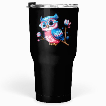 Discover Red White and Blue Owl Tumblers 30 Oz