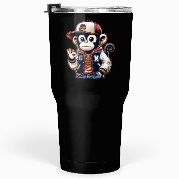 Discover Tumblers 30 Oz Funny of a monkey dressed as rap