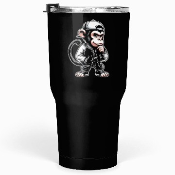 Discover Tumblers 30 Oz Funny of a monkey dressed as rap