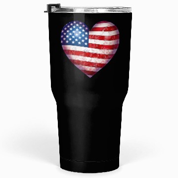 Discover 4th Of July US flag heart Tumblers 30 Oz