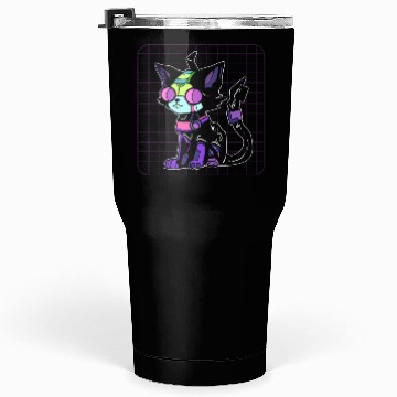 Discover Cyberpunk Cat Game Developer Tumblers 30 Oz