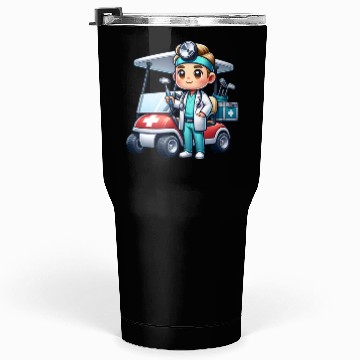 Discover Cute golfer doctor standing Tumblers 30 Oz