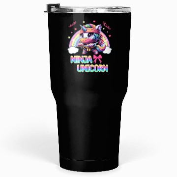 Discover Ninja Unicorn Cute Rainbow Unicorn Fighter Tumblers 30 Oz