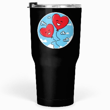 Discover Smiling red heart balloons Tumblers 30 Oz