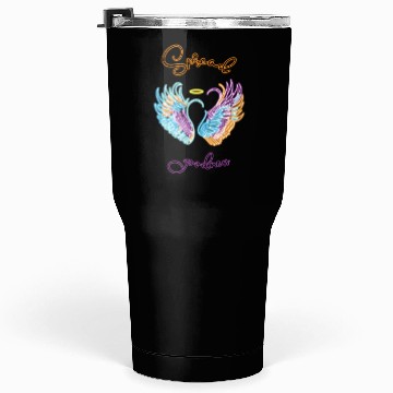 Discover Neon angel wings with helo Tumblers 30 Oz
