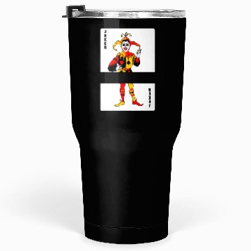 Discover Playing card Joker banner Tumblers 30 Oz