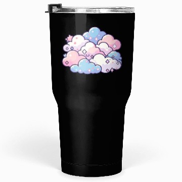 Discover Sweet Dreams: Pastel Cloudscape Tumblers 30 Oz