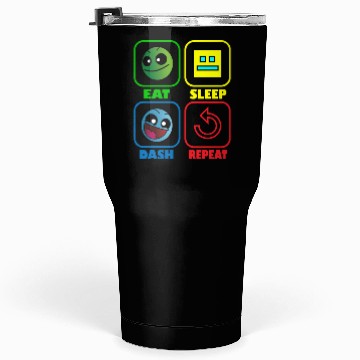 Discover Eat Sleep Dash Repeat Video Game Geometry Video Tumblers 30 Oz