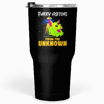 Discover Cat Alien, Aliens, UFO, UAP, Space Unknown Flight Tumblers 30 Oz