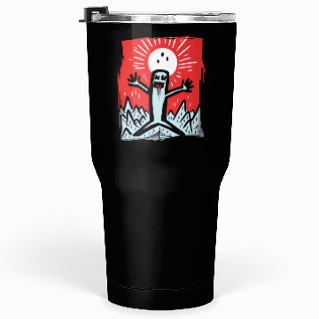 Discover Japan Red Sun: Happy Stickman Artwork Tumblers 30 Oz