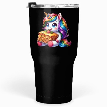 Discover Unicorn Enjoys Italian Lasagna Tumblers 30 Oz