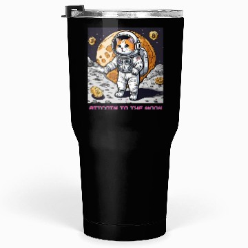 Discover Bitcoin to the moon cat Tumblers 30 Oz