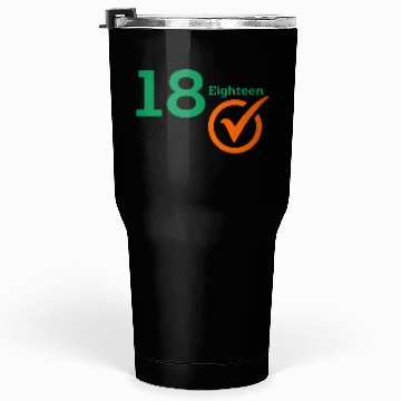 Discover The Number 18 Eighteen Typography Tumblers 30 Oz