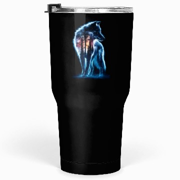 Discover Majestic Wolf Through The Mysterious Forest Tumblers 30 Oz