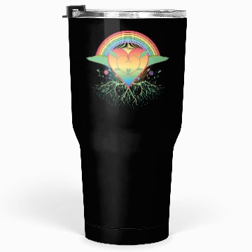 Discover Rainbow heart with roots for Pride Tumblers 30 Oz
