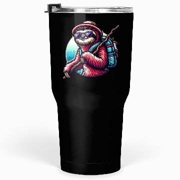 Discover Cool Sloth Hiking Adventure in Nature Tumblers 30 Oz