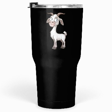 Discover Cheerful Goofy Goat Character Tumblers 30 Oz