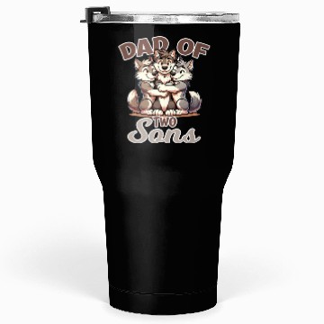 Discover Strong Wolf with Wolf Child for a Dad Tumblers 30 Oz