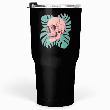 Discover Pink Tropical Skull Tumblers 30 Oz