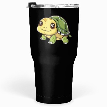 Discover Adorable Smiling Turtle Character Tumblers 30 Oz