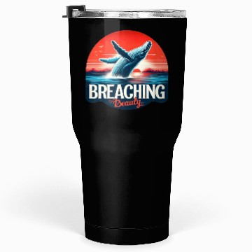 Discover Retro Whale Breaching Ocean Tumblers 30 Oz