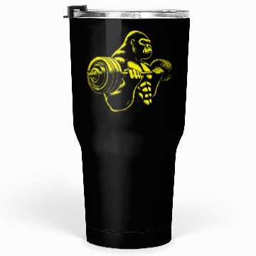 Discover Gorilla Monkey Gym Weight Lifting Bodybuilding Tumblers 30 Oz