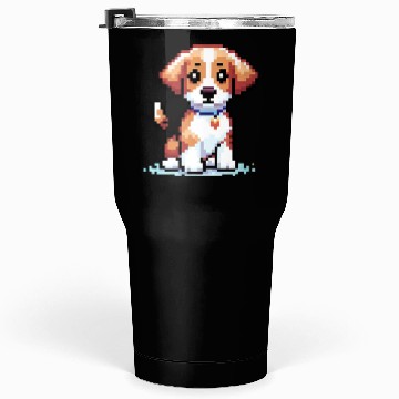 Discover 8bit Puppy Art Tumblers 30 Oz