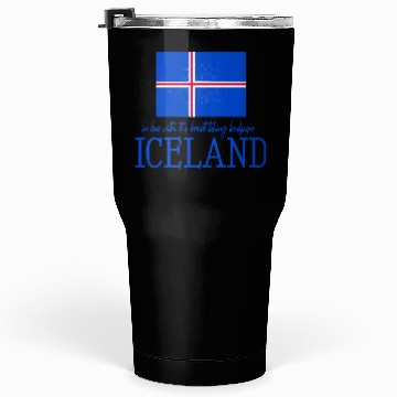 Discover Nordic Flag Illustration with Icelandic Text Tumblers 30 Oz