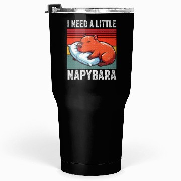 Discover Napybara Cute Capybara Sleeping Nap Lover Tumblers 30 Oz