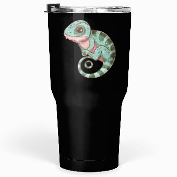 Discover Charming Chameleon Curled Tail Imagery Tumblers 30 Oz