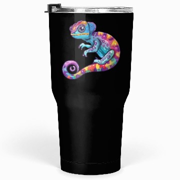Discover Colorful Chameleon Fantasy Creature Tumblers 30 Oz