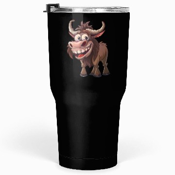 Discover Happy Yak Cartoon Character Fun Tumblers 30 Oz