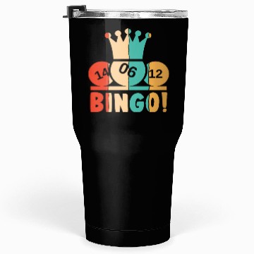 Discover Retro Daubers Professional Caller Bingo Lover Tumblers 30 Oz