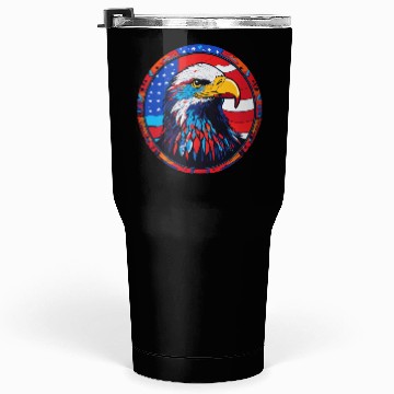 Discover Patriotic Eagle Emblem for Apparel Tumblers 30 Oz